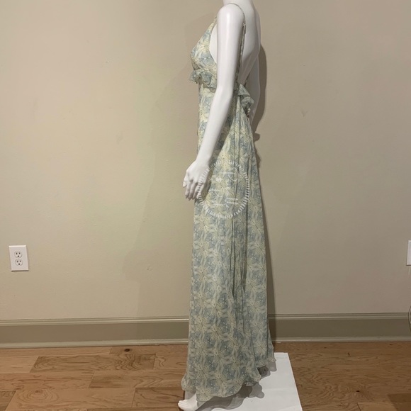 NWT Max Studio Printed Textured Ruffle Maxi Dress - Picture 7 of 15